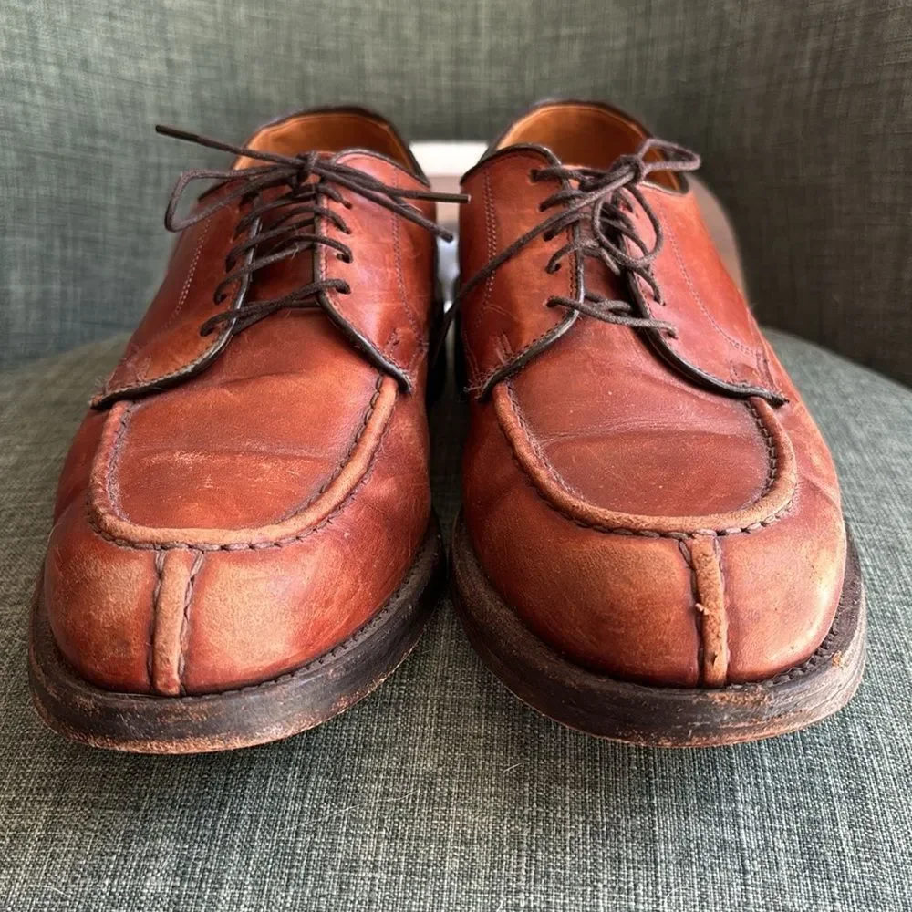 Allen Edmonds Men’s Bradley Rich Brown Leather Oxfords loafers size 8.5 C Work